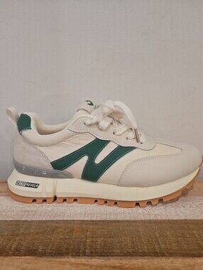 Somiliss City Cortez Sneakers Women Green Genuine Leather/Suede